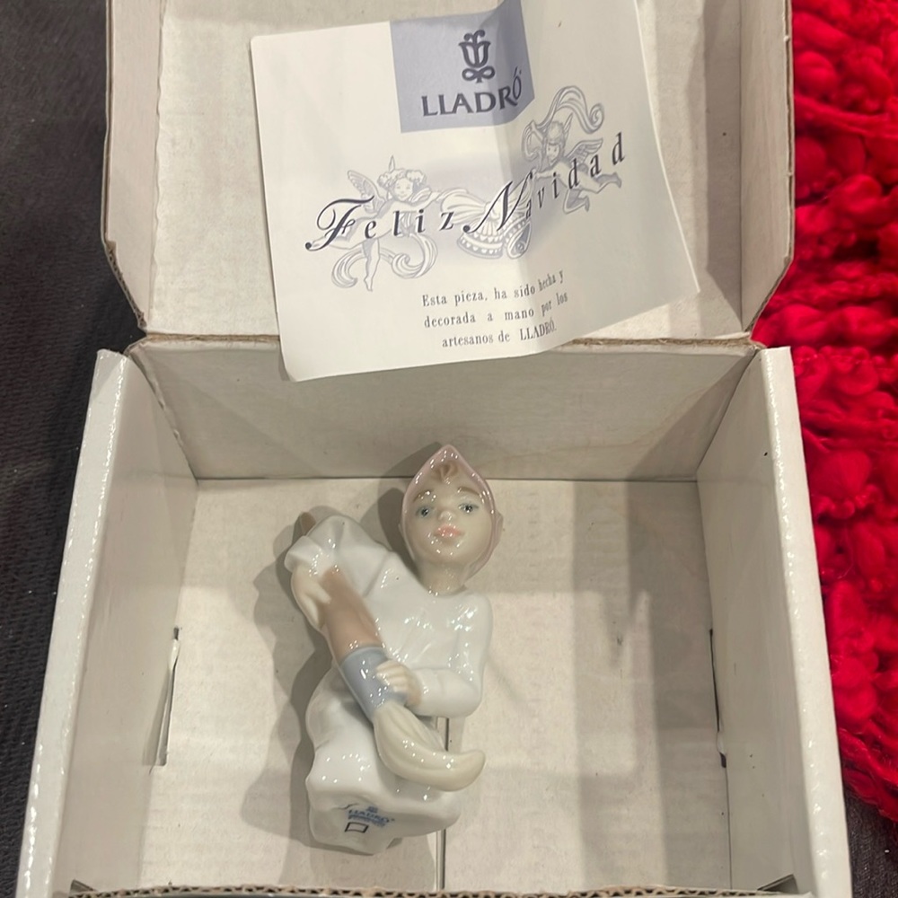 Lladro mini Duende elf ornament.  In box- ornament in  perfect condition.